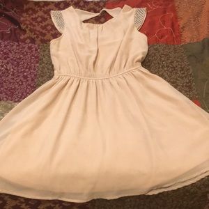 Forever 21 blush cutout beaded dress